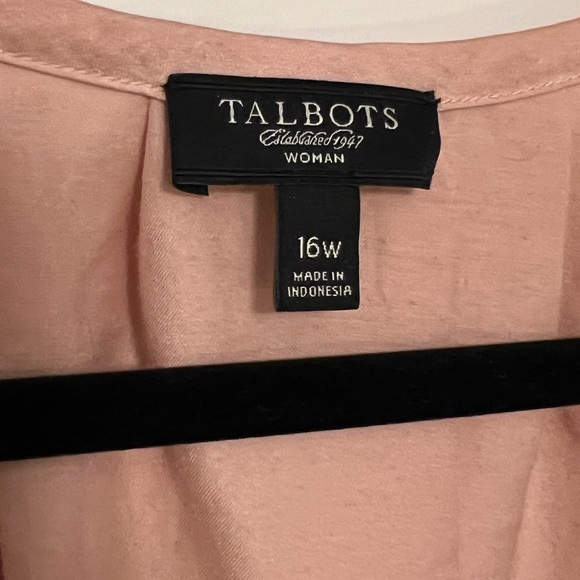 Talbots women’s blouse - pale pink 16W - Picture 2 of 5